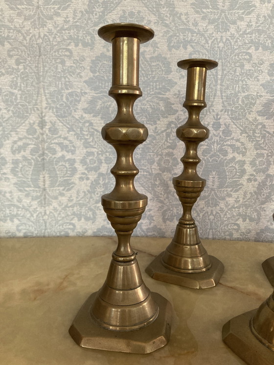 Image 1 of Set Of 4 Candlesticks, 2 Different Types