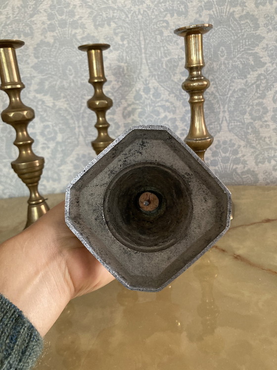 Image 1 of Set Of 4 Candlesticks, 2 Different Types