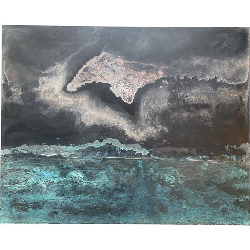 Cuadro vintage "Affleurement" de Frédérique Domergue