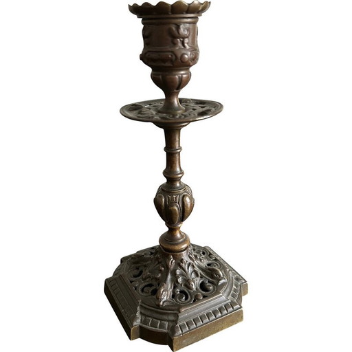 Vintage bronze candlestick