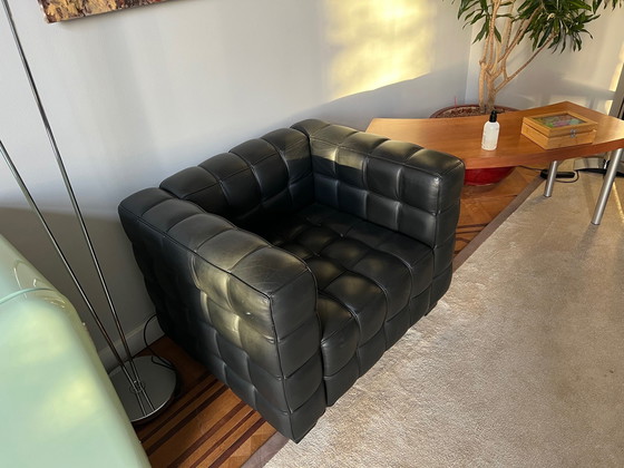 Image 1 of 2x Josef Hoffmann Kubus fauteuils by Wittmann