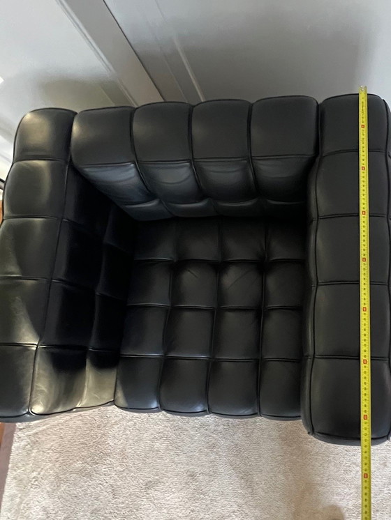 Image 1 of 2x Josef Hoffmann Kubus fauteuils by Wittmann