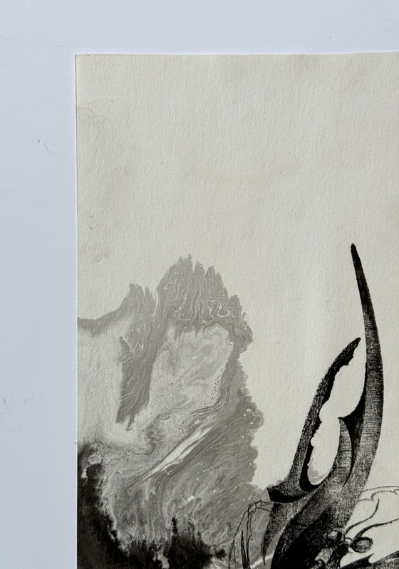 Image 1 of Eugène Eechaut - surreal ink composition