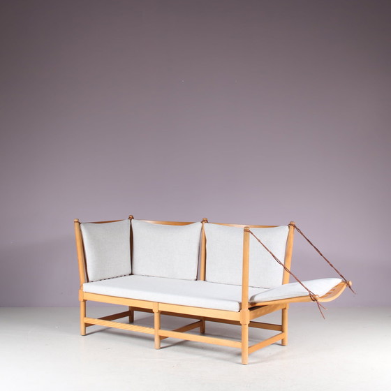 Image 1 of Spokeback Sofa by Børge Mogensen for Fritz Hansen, Denmark 1963