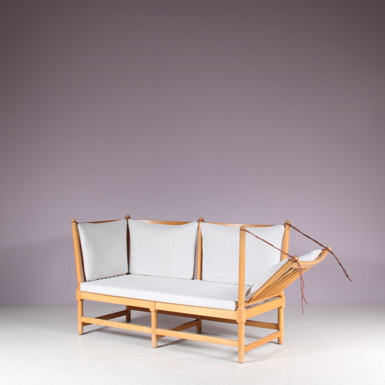 Image 1 of Spokeback Sofa by Børge Mogensen for Fritz Hansen, Denmark 1963