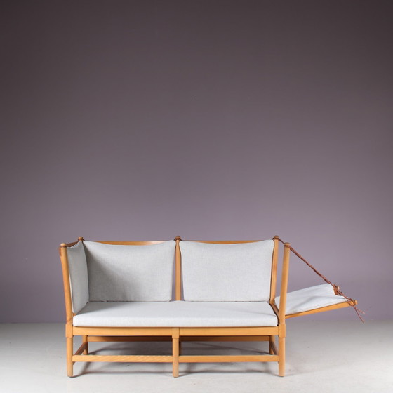 Image 1 of Spokeback Sofa by Børge Mogensen for Fritz Hansen, Denmark 1963