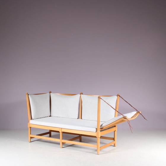 Image 1 of Spokeback Sofa by Børge Mogensen for Fritz Hansen, Denmark 1963