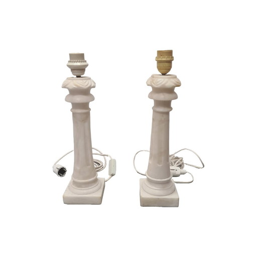 Vintage Spanish Alabaster Table Lamps, Late 1960s