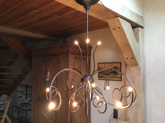 Image 1 of Handcrafted Brass Dining Table Pendant Lamp.