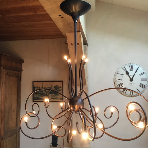 Image 1 of Handcrafted Brass Dining Table Pendant Lamp.