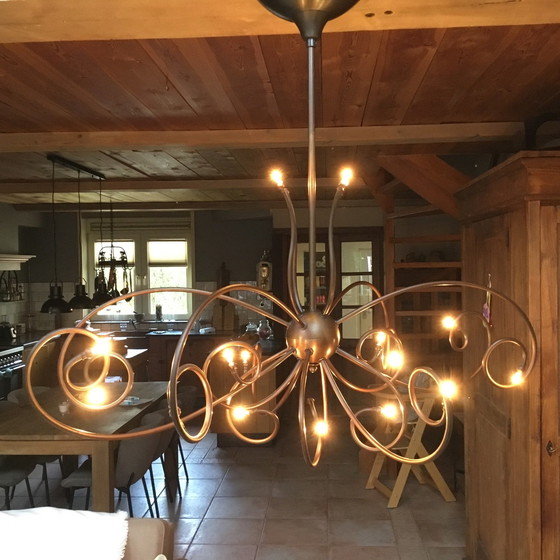 Image 1 of Handcrafted Brass Dining Table Pendant Lamp.