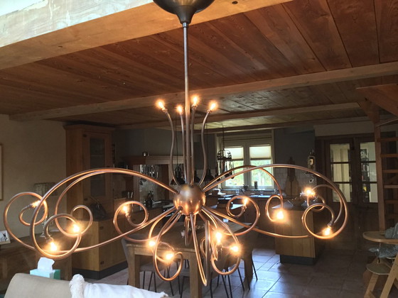 Image 1 of Handcrafted Brass Dining Table Pendant Lamp.