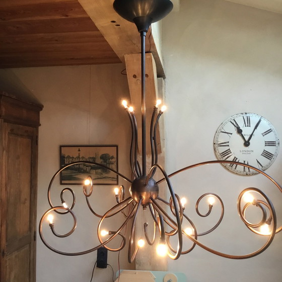 Image 1 of Handcrafted Brass Dining Table Pendant Lamp.