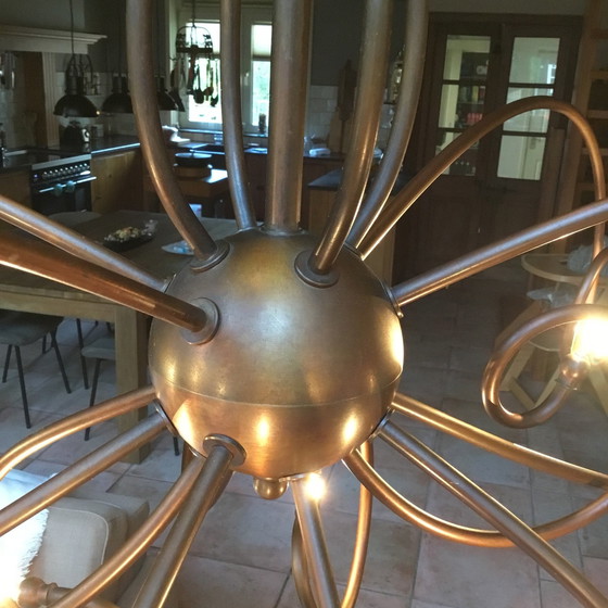 Image 1 of Handcrafted Brass Dining Table Pendant Lamp.