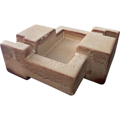 Posacenere brutalista vintage di Roberto Rigon per Bertoncello, 1960