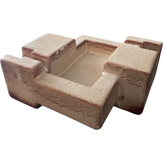 Image 1 of Vintage brutalist ashtray by Roberto Rigon for Bertoncello, 1960