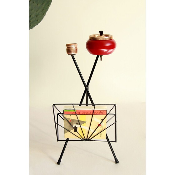 Image 1 of Portariviste vintage Mirtillo con posacenere lucido, Italia anni '50