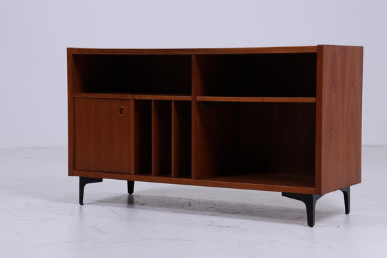 Image 1 of Teak media / phono sideboard 60s | Mid - Century shelf | vintage chest of drawers retro wood