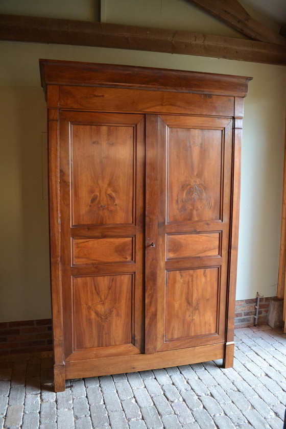 Image 1 of Sleek antique walnut cabinet