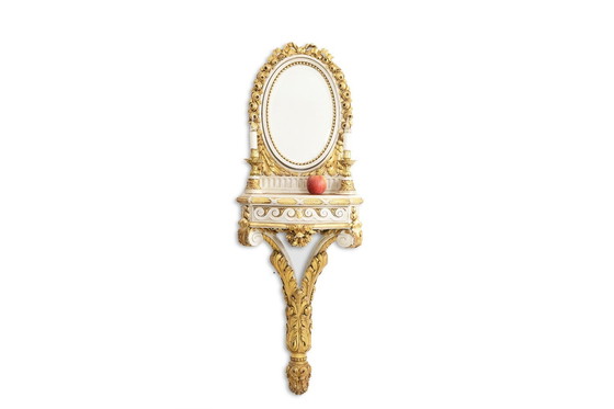 Image 1 of Louis Xvi Style Gilded And Lacquered Wood Console. Circa 1900.