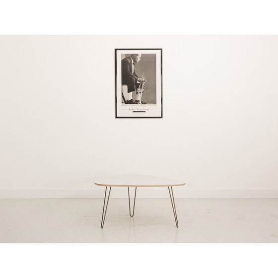 Image 1 of Vintage coffee table with light grey laminate top, France