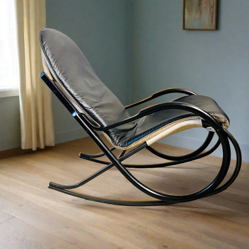 Fauteuil à bascule "Nonna" Paul Tuttle pour Strässle International, Suisse