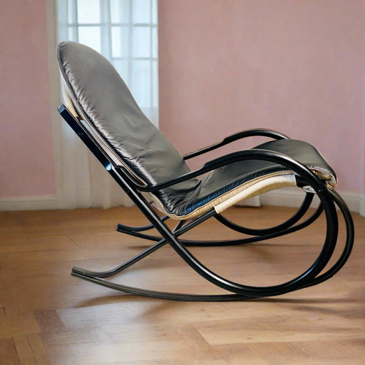 Fauteuil à bascule "Nonna" Paul Tuttle pour Strässle International, Suisse