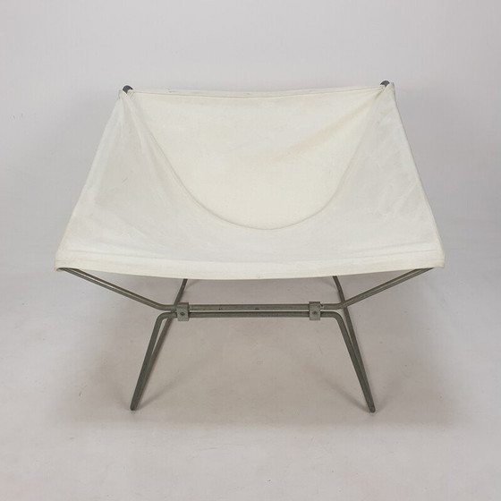 Image 1 of Vintage AP-14 butterfly chair in steel tubes by Pierre Paulin for Ap Polak, 1950