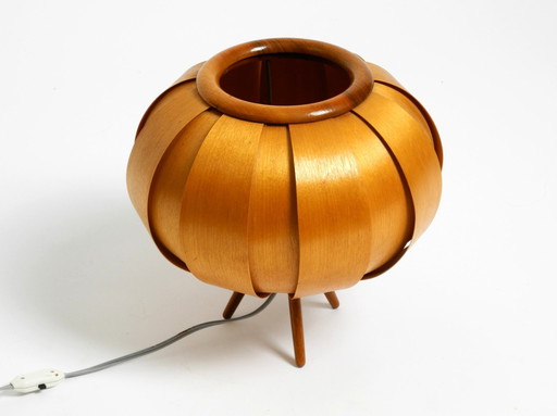 1960S Czech Wood Veneer Tripod Lamp By Stanislav Kučera For Úluv