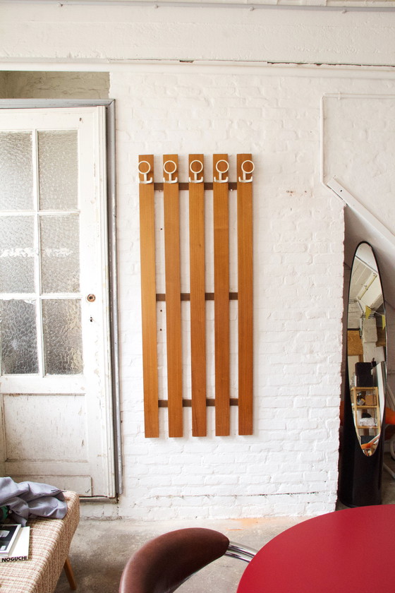 Image 1 of Wall-mounted wooden coat rack