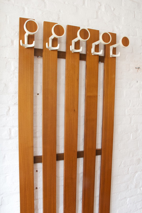 Image 1 of Wall-mounted wooden coat rack