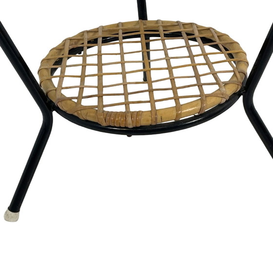 Image 1 of Rohe Noordwolde - Side Table With Rattan / Wicker And Glass Top