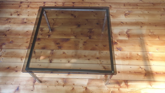 Image 1 of Vintage coffee table with smoked glass