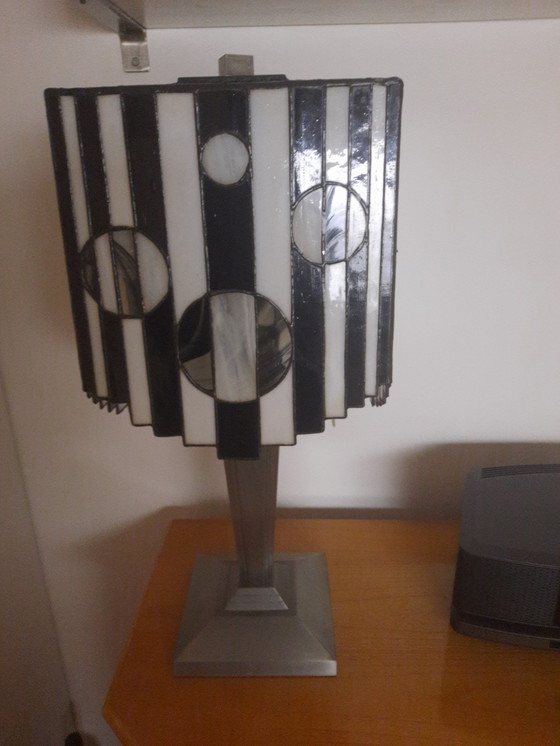 Image 1 of Lampada da tavolo in vetro vintage
