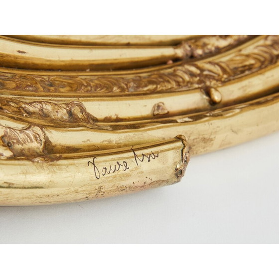 Image 1 of Vintage dining table in brass and rock crystals by Isabelle Faure for Maison Honoré, 1970