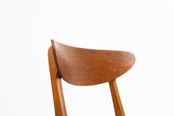 Image 1 of Set Of 6 Teak Dining Chairs By Falsled Møbelfabrik (Denmark, 1960S).