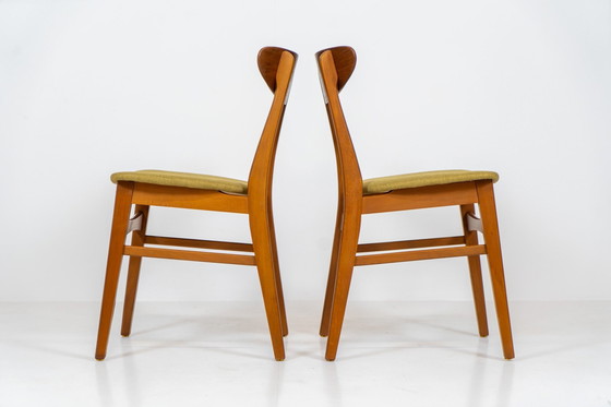 Image 1 of Set Of 6 Teak Dining Chairs By Falsled Møbelfabrik (Denmark, 1960S).