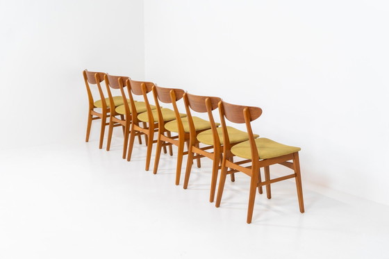 Image 1 of Set Of 6 Teak Dining Chairs By Falsled Møbelfabrik (Denmark, 1960S).