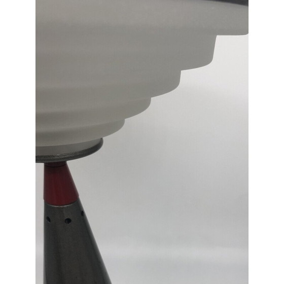 Image 1 of Vintage table lamp with cylindrical stepped shade 'Ziggurat' by Shigeaki Asahara for Stilnovo, 1980