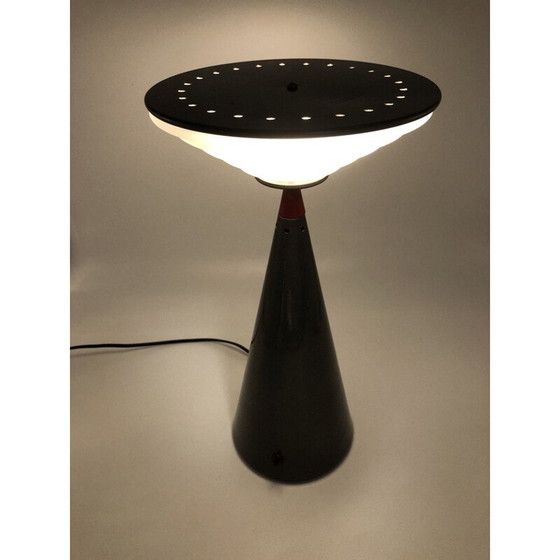 Image 1 of Vintage table lamp with cylindrical stepped shade 'Ziggurat' by Shigeaki Asahara for Stilnovo, 1980