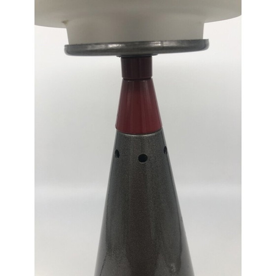 Image 1 of Vintage table lamp with cylindrical stepped shade 'Ziggurat' by Shigeaki Asahara for Stilnovo, 1980