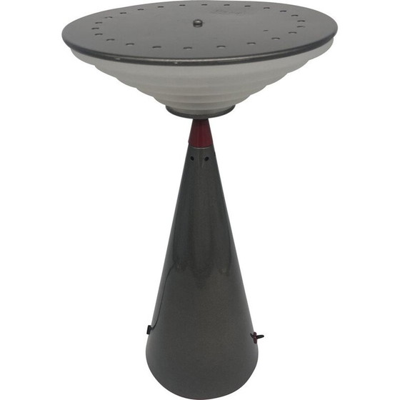 Image 1 of Vintage table lamp with cylindrical stepped shade 'Ziggurat' by Shigeaki Asahara for Stilnovo, 1980