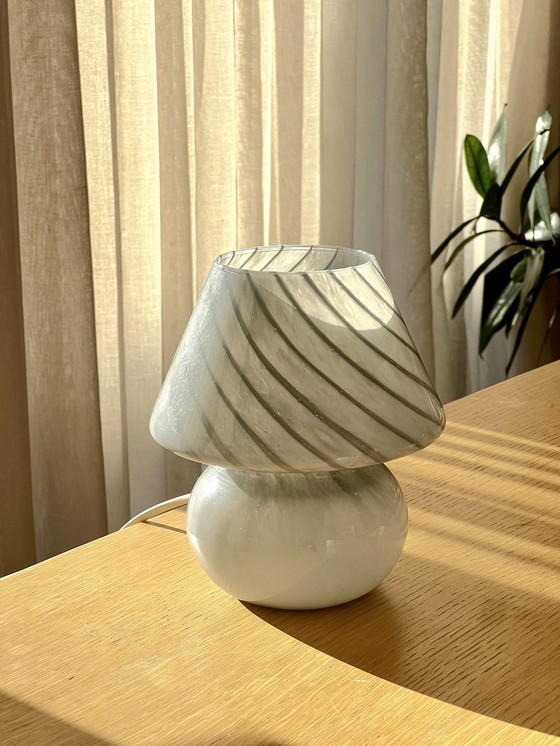 Image 1 of Vintage Mushroom Glas Table Lamp