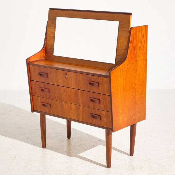Image 1 of Vintage Danish teak six-drawer secretary