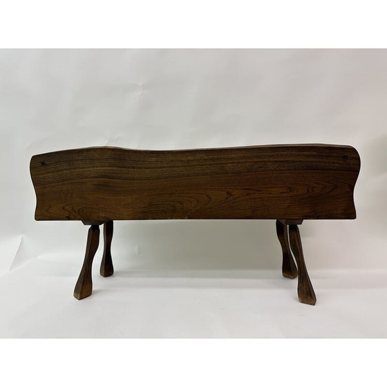 Image 1 of Brutalist vintage solid wood planter, 1970s