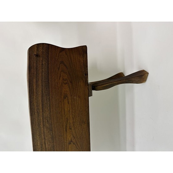 Image 1 of Brutalist vintage solid wood planter, 1970s