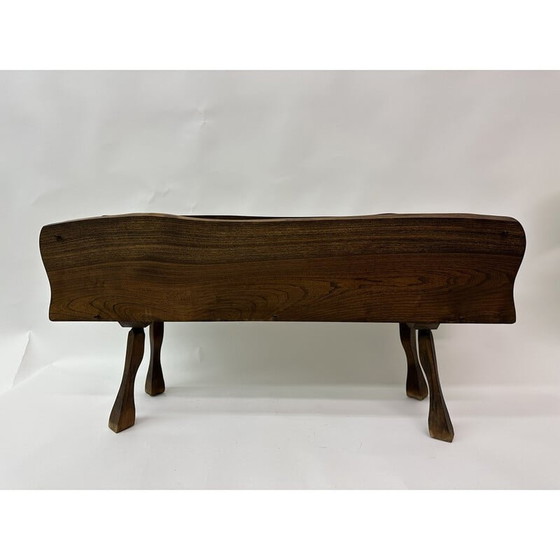 Image 1 of Brutalist vintage solid wood planter, 1970s