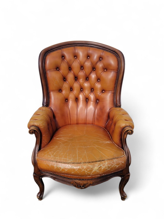 Image 1 of Classic Chesterfield Lounge Armchair