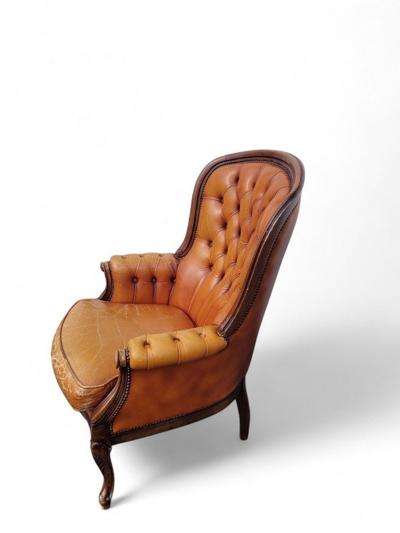 Image 1 of Classic Chesterfield Lounge Armchair