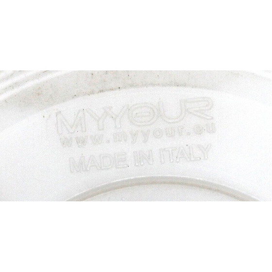 Image 1 of Vintage Pandora pouffe in white plastic by Frederico Raverso for Myyeur